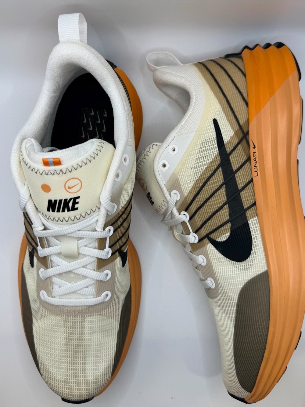 Nike Lunar Roam Sneakers - Cream, Orange & Black